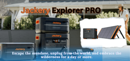 Jackery PRO with external battery and solar panels to use in a natural disaster.