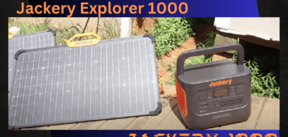 Jackery 1000 portable solar power station that is easy to carry and transportable.