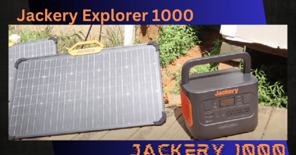 Jackery 1000 portable solar power station that is easy to carry and transportable.